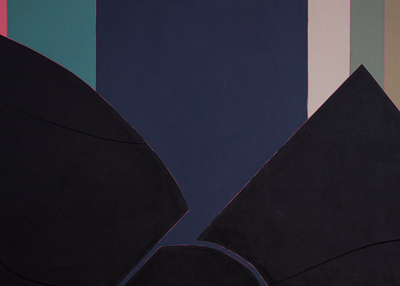 Somethin' Stupid (Abstract with Three Black Polygons), Painting, 1988