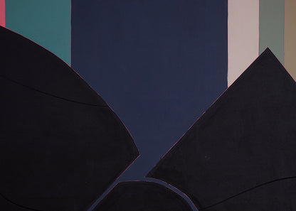 Somethin' Stupid (Abstract with Three Black Polygons), Painting, 1988