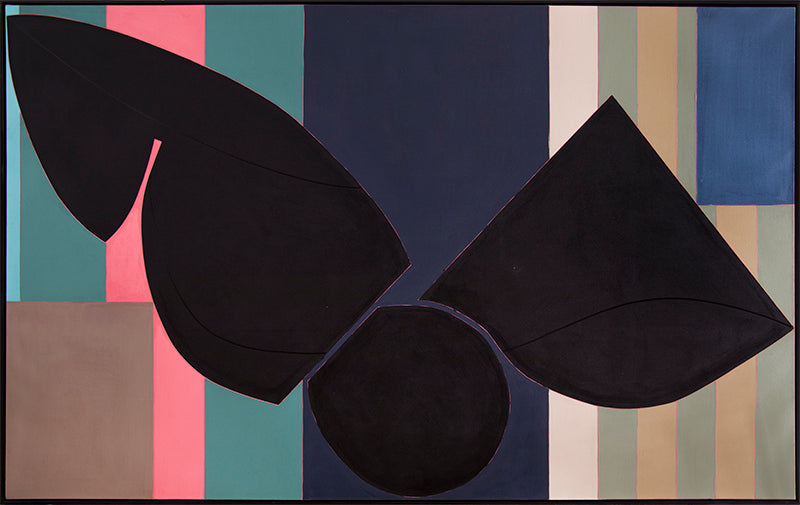 Somethin' Stupid (Abstract with Three Black Polygons), Painting, 1988