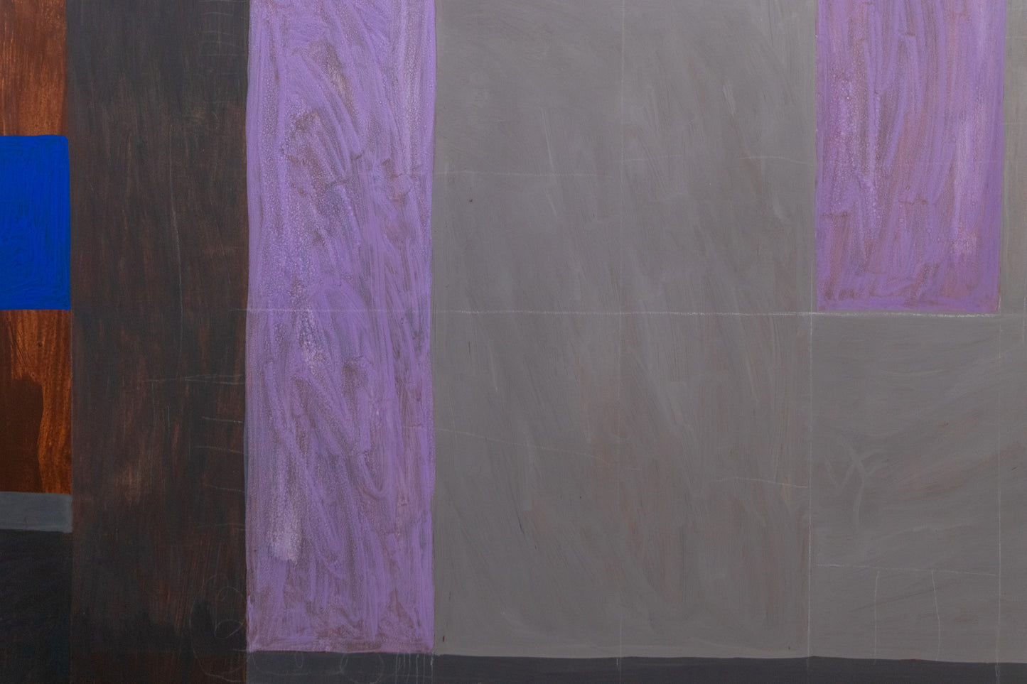 Untitled (Abstract in Black, Gray, Blue, and Lavender), Painting
