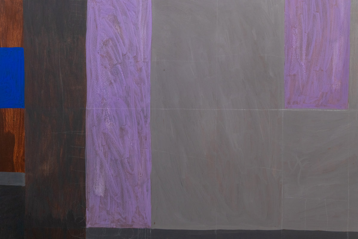 Untitled (Abstract in Black, Gray, Blue, and Lavender), Painting