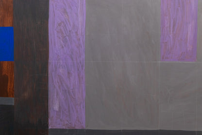 Untitled (Abstract in Black, Gray, Blue, and Lavender), Painting