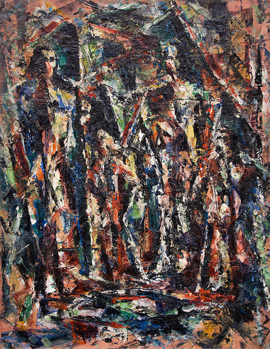 Charles Bunnell (1897-1968) artwork for sale. Untitled (Sacred Family), Painting, circa 1950, Denver, Colorado, Art Gallery)
