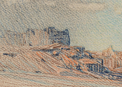 Untitled (Storm Over Desert Landscape, Arizona), Drawing, 1924