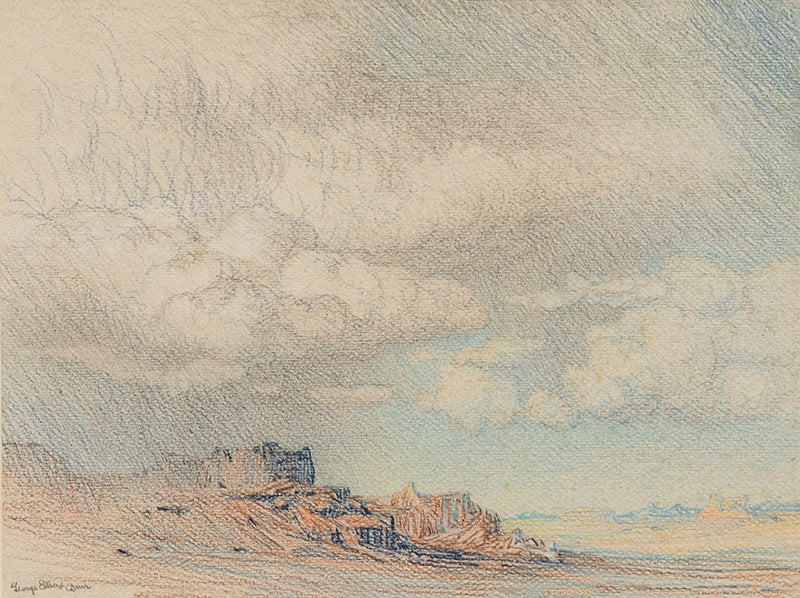 Untitled (Storm Over Desert Landscape, Arizona), Drawing, 1924