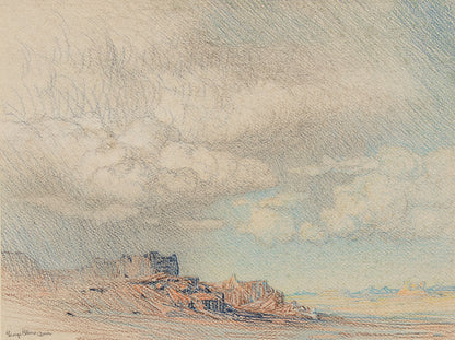 Untitled (Storm Over Desert Landscape, Arizona), Drawing, 1924