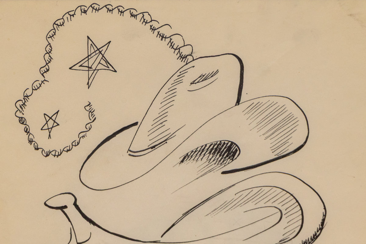 Hat, Saddle and Boot #1, Drawing, circa 1933