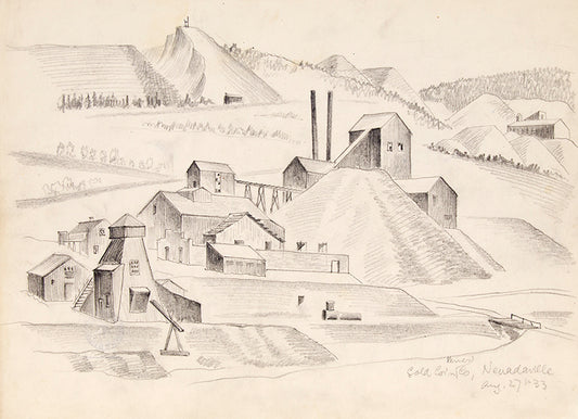Arnold Ronnebeck (1885-1947) artwork for sale. Gold Coin Mines Company, Nevadaville, Colorado, Drawing, 1933, Denver, Colorado, Art Gallery)