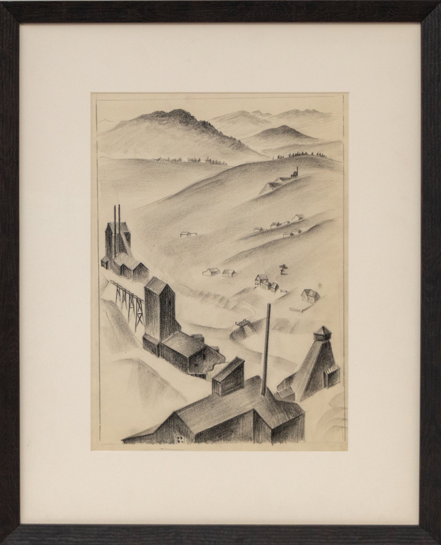 Mining Town, Colorado, Painting, circa 1932