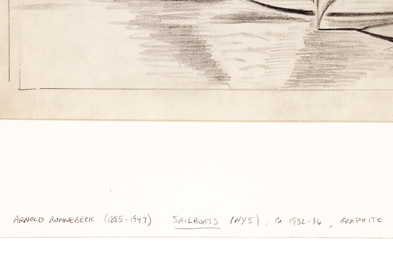 Sailboats, Drawing, circa 1932-1936