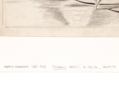 Sailboats, Drawing, circa 1932-1936
