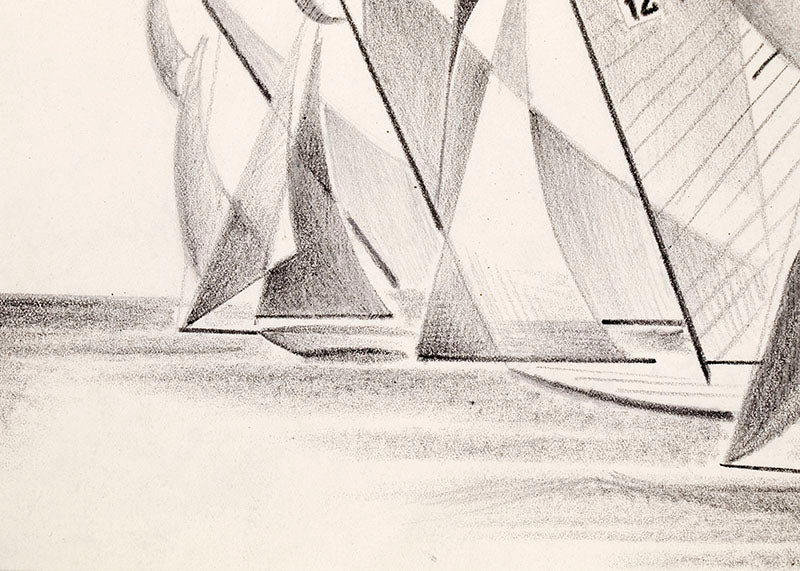 Boat Races (12), Drawing, circa 1932-1936