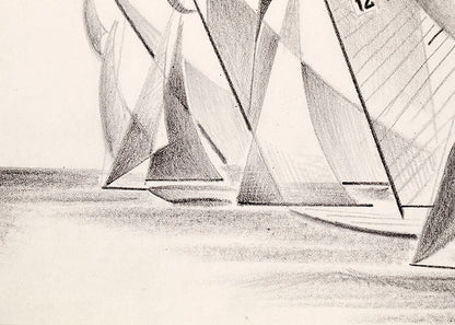 Boat Races (12), Drawing, circa 1932-1936