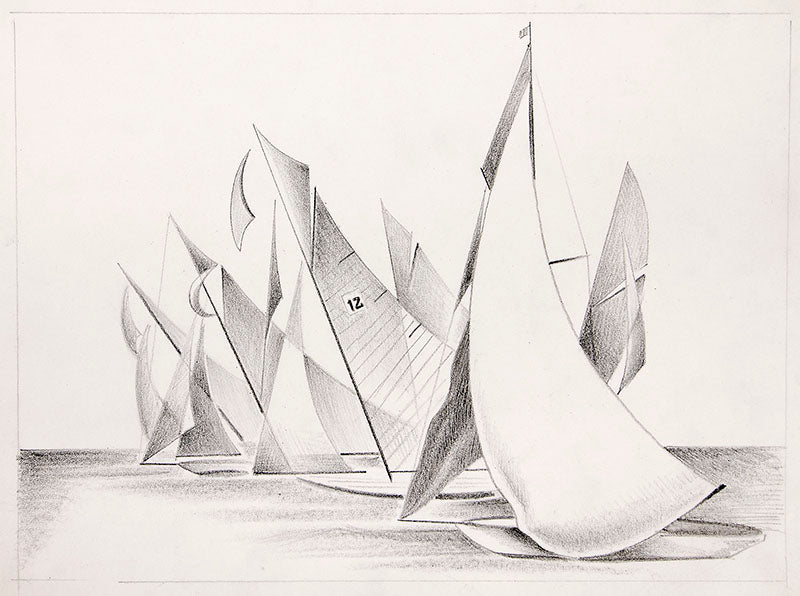 Boat Races (12), Drawing, circa 1932-1936