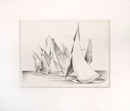 Boat Races (12), Drawing, circa 1932-1936