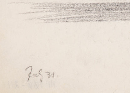 New Mexico Rain #7 (Storm over Southwestern Plain), Drawing, circa 1925