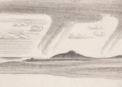 New Mexico Rain #7 (Storm over Southwestern Plain), Drawing, circa 1925