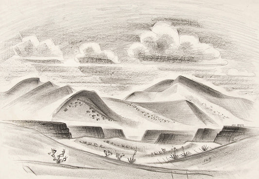 Arnold Ronnebeck (1885-1947) artwork for sale. Northern New Mexico, Drawing, circa 1927, Denver, Colorado, Art Gallery)