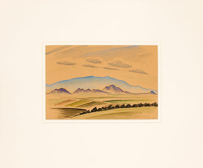 Sandia Mountains, New Mexico, Painting, circa 1927