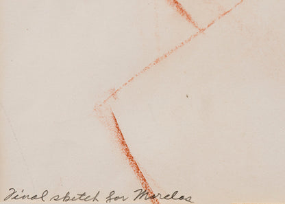 Final Sketch for Morelos (Justice Through the Ages, Colorado, Mural), Drawing, 1977
