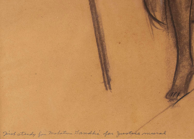 Mahatma Ghandi (Study for "Justice Through the Ages, Colorado" mural), Drawing, 1977
