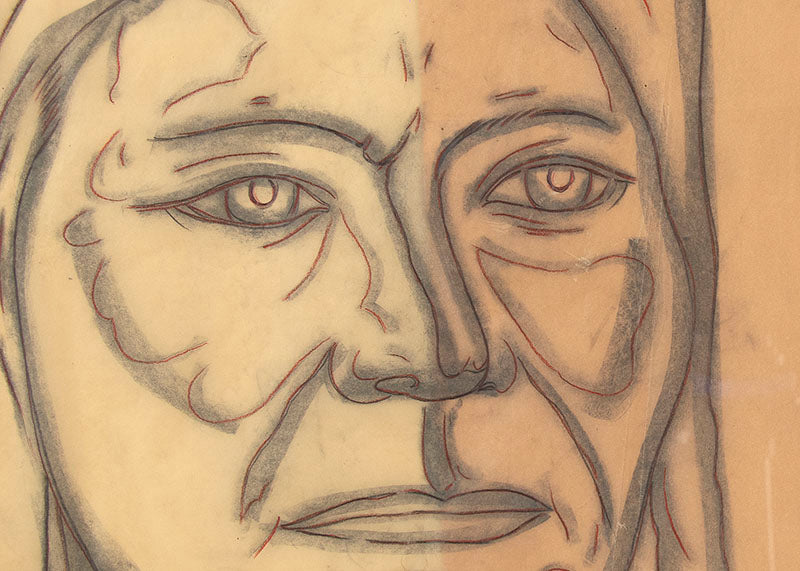 Chief Joseph 1840-1904, study for "Justice Through the Ages, Colorado" mural, Drawing, 1977