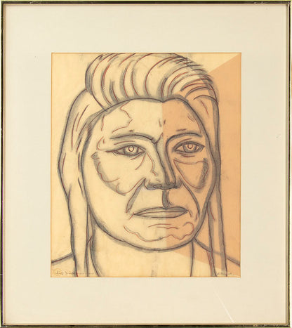 Chief Joseph 1840-1904, study for "Justice Through the Ages, Colorado" mural, Drawing, 1977