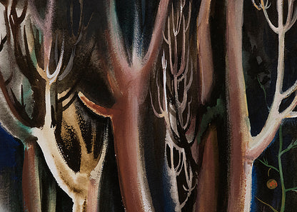 Untitled (Modernist Trees), Painting, circa 1940