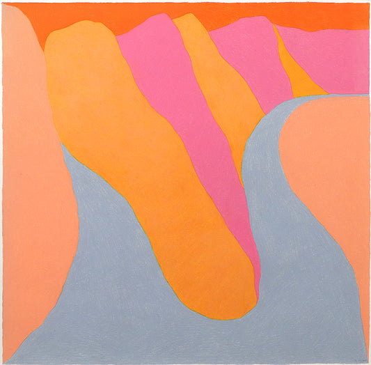 Two Roads (Path Series), Conte Crayon Drawing, 1980