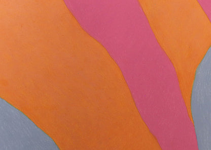 Two Roads (Path Series), Conte Crayon Drawing, 1980