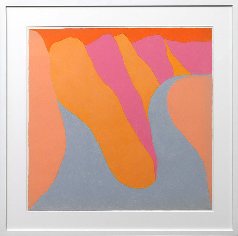 Two Roads (Path Series), Conte Crayon Drawing, 1980