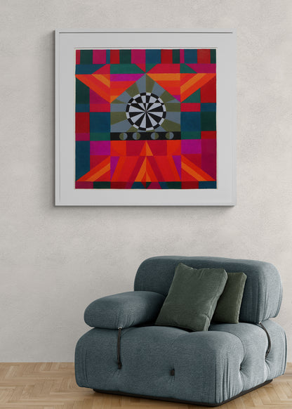 Untitled (Pattern Series) or Circus Series: Target, Drawing, 1980