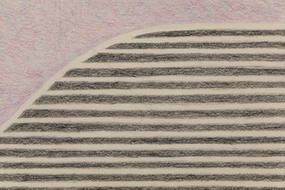 Curved Wall (Stripes Series), Drawing