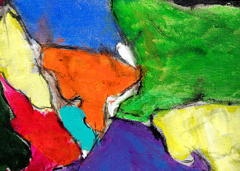 Untitled (Vibrant Forms, Abstract Expressionist Composition), Painting