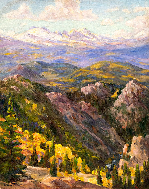 Boulder Canyon (Colorado Mountain Landscape in Autumn), Painting, circa 1930-1950