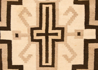 Two Grey Hills Trading Post Rug with Cross Motif