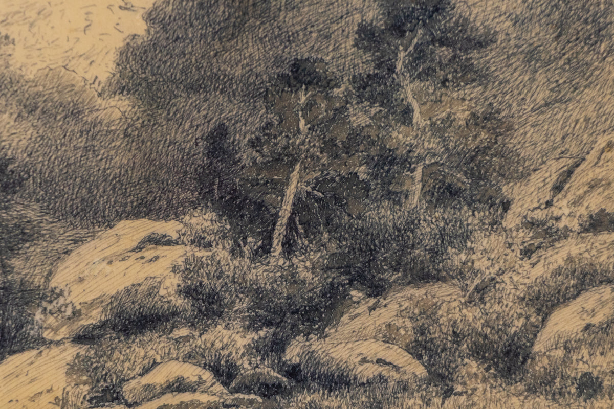 Untitled (Storm in the Rockies, Colorado Landscape), Drawing