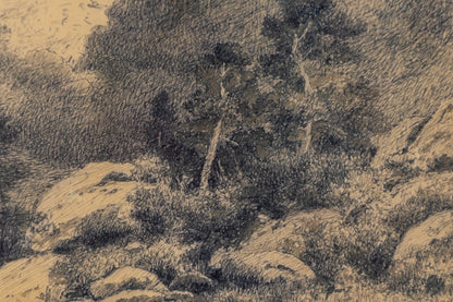 Untitled (Storm in the Rockies, Colorado Landscape), Drawing