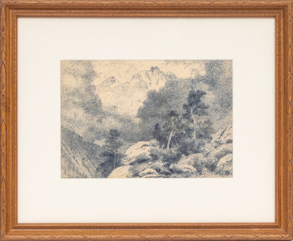 Untitled (Storm in the Rockies, Colorado Landscape), Drawing