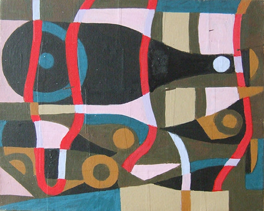 Untitled (Champagne Bottles), Painting