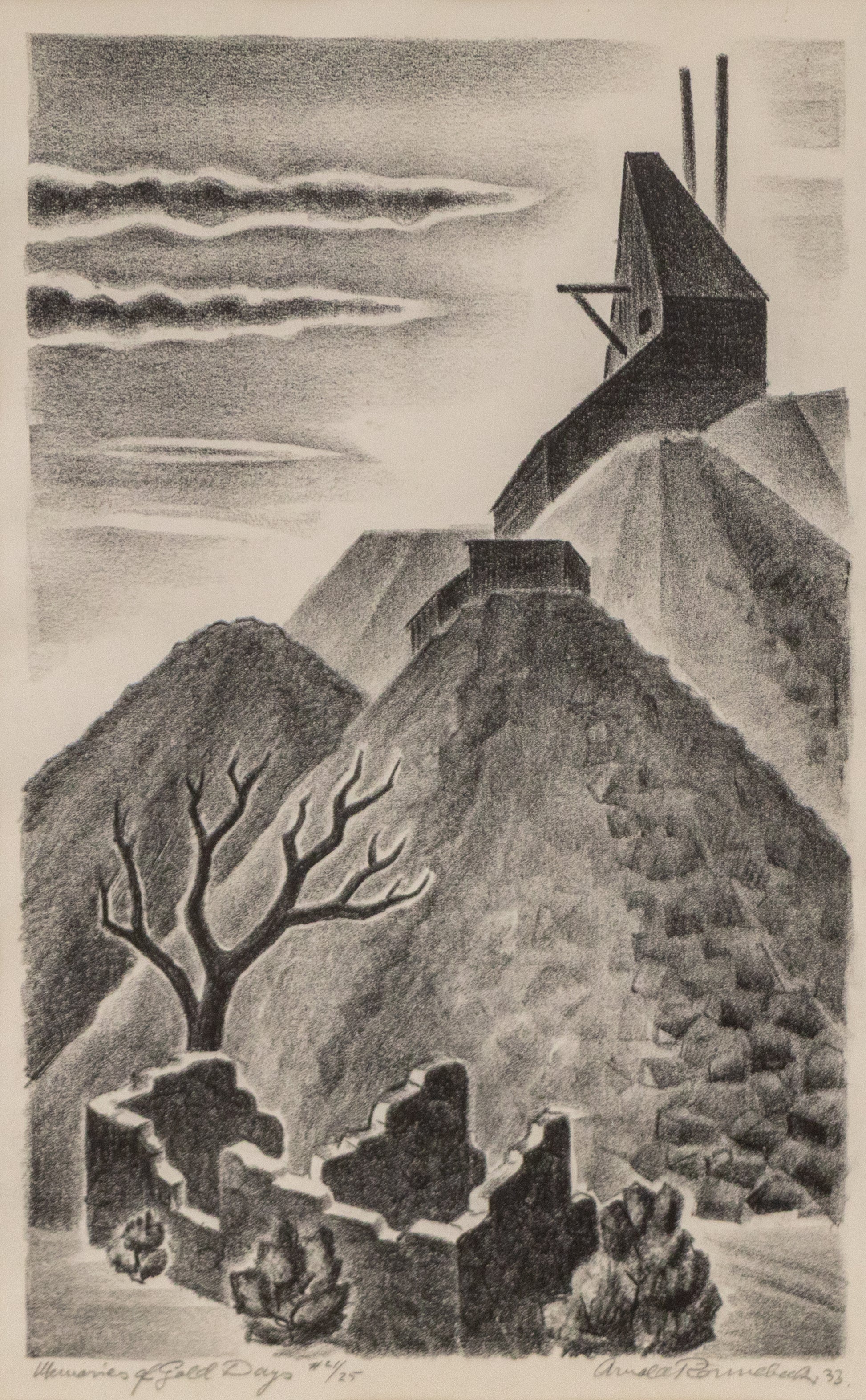Arnold Ronnebeck (1885-1947) artwork for sale. Memories of Gold Days (Abandoned Mine, Colorado), Print, 1933