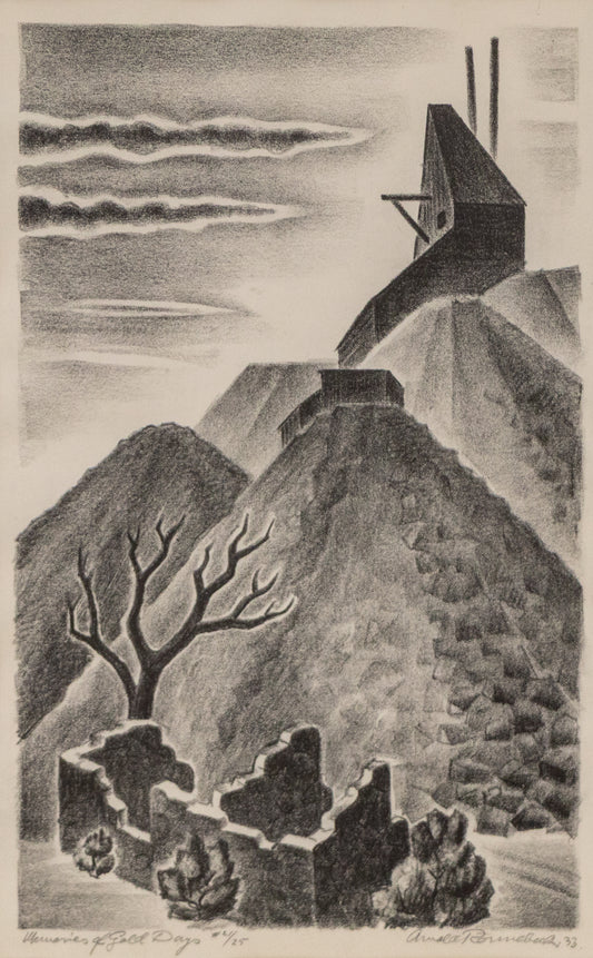 Arnold Ronnebeck (1885-1947) artwork for sale. Memories of Gold Days (Abandoned Mine, Colorado), Print, 1933
