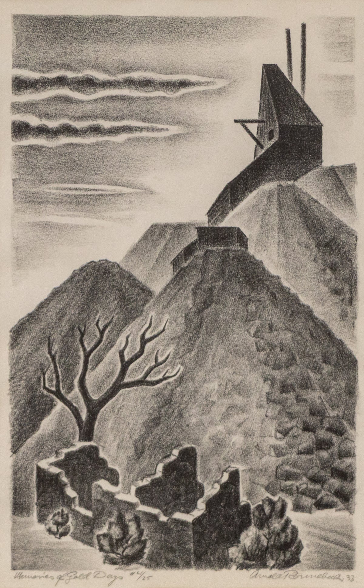 Memories of Gold Days  (Abandoned Mine, Colorado), Print, 1933