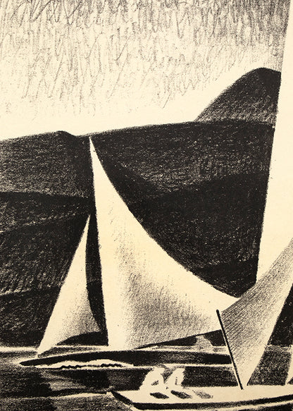 Grand Lake (Sailboats, Colorado), Print, 1932