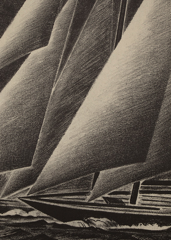 ...So She Passed Swaying... (Sailboats), Print, 1936