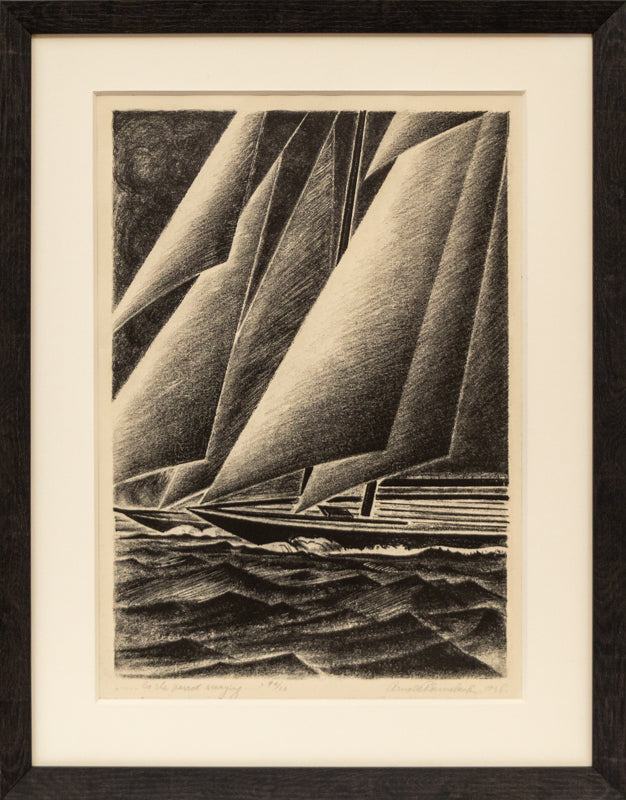 ...So She Passed Swaying... (Sailboats), Print, 1936