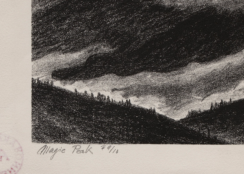 Magic Peak (Colorado Mountain Landscape with Clouds), Print, 1937