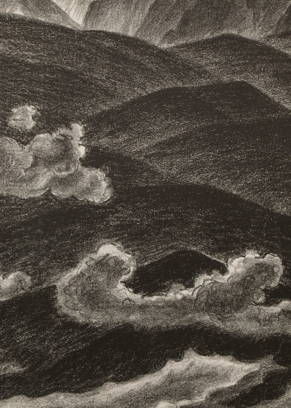 Magic Peak (Colorado Mountain Landscape with Clouds), Print, 1937
