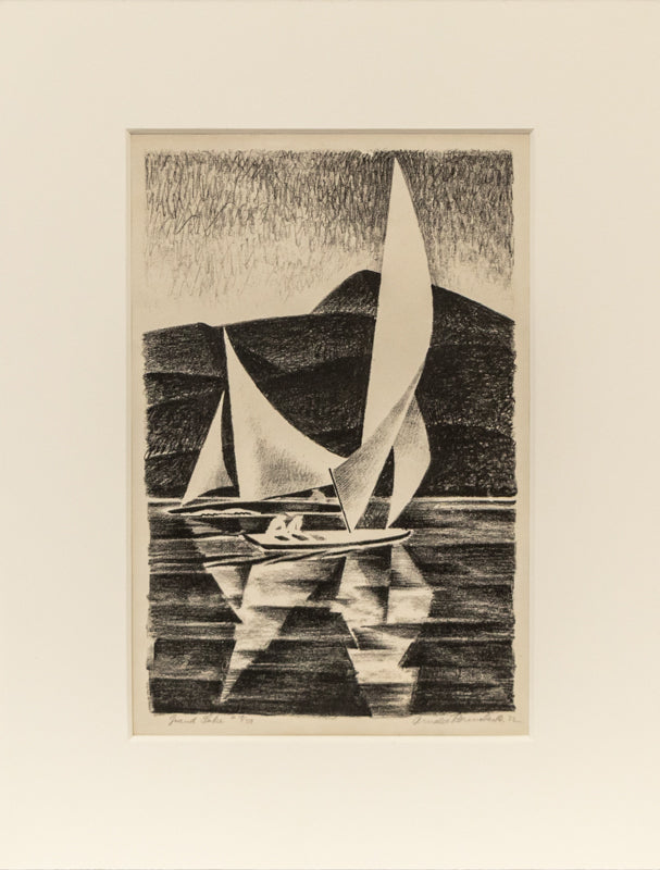 Grand Lake (Sailboats, Colorado), Print, dated 1932