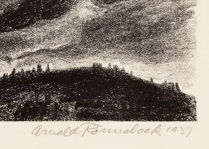 Magic Peak (Colorado Mountain Landscape with Clouds), Print, 1937